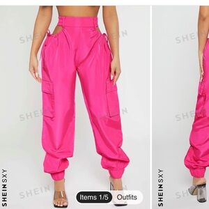 SHEIN SXY Cut Out Waist Flap Pocket Cargo Pants